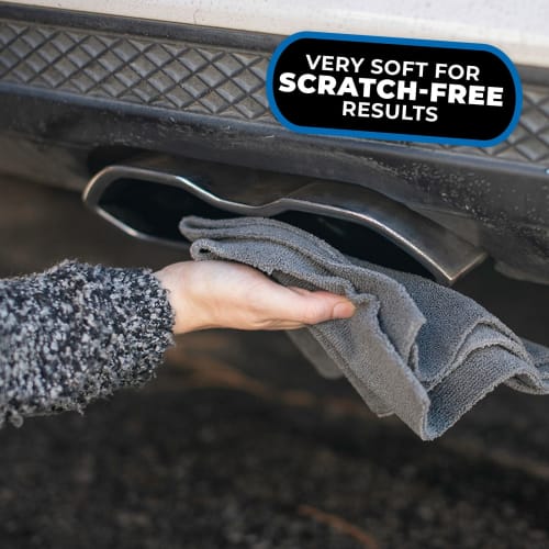 The Rag Company Edgeless 365 40x40cm (10 Count) Multi-Purpose Towels for Car Washing, Detailing, and More, Gray