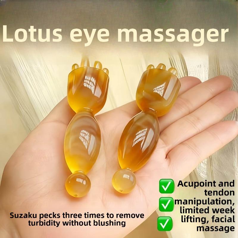 Three-pronged Tool, Goat Horn-shaped Small Lotus Seed Eye Massage Stick, Ball-shaped Acupoint Pen, Facial Beauty Stretching Rod