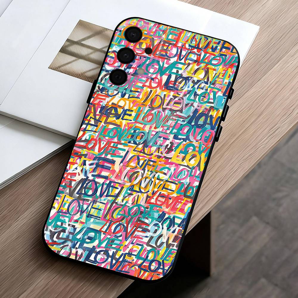Cool C-Colorful G-Graffiti  phone Case For Samsung Galaxy A73,A72,A71,A70,A53,A52,A51,Others Soft Black Shell