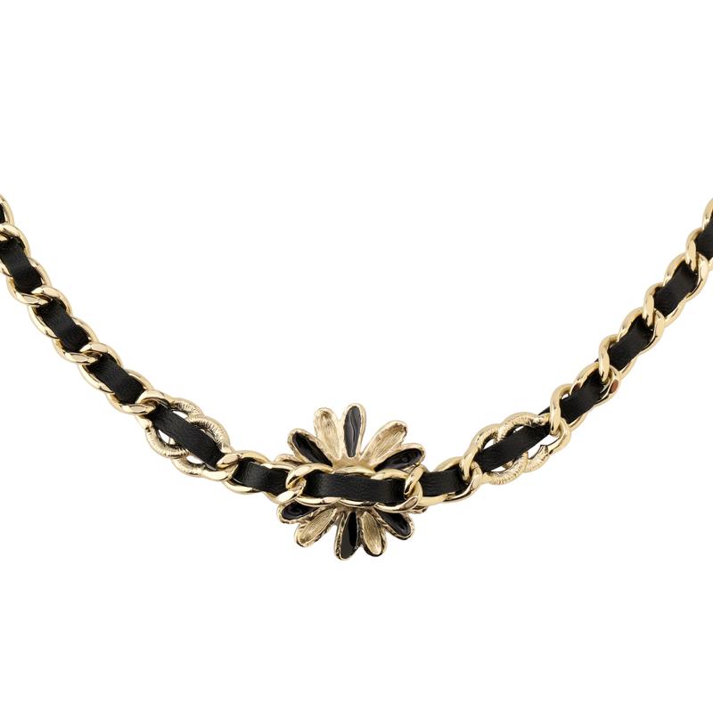 Chanel Exquisite, Fashionable, Elegant and Versatile Necklace for Women, Black/gold