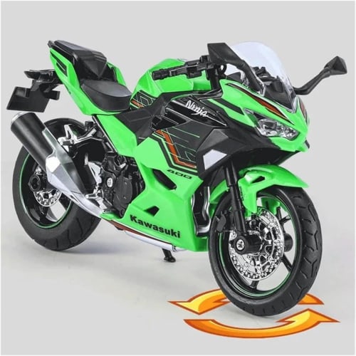 Diggly Collectible Diecast Motorcycle Model Mini Bike Limited Edition Metal Simulation Bike 1:12 Kawasaki 400 Alloy Racing Cross-Country Motorcycle Mo