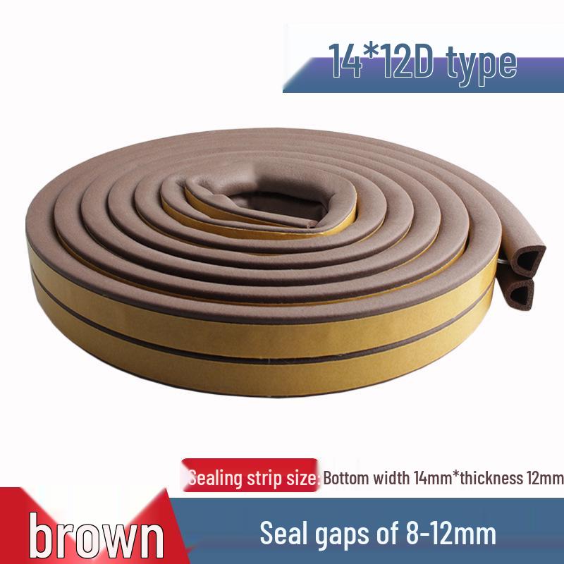 Self-Adhesive Weatherproof Door & Window Foam Seal Strip - 6m, Soundproof & Insulating