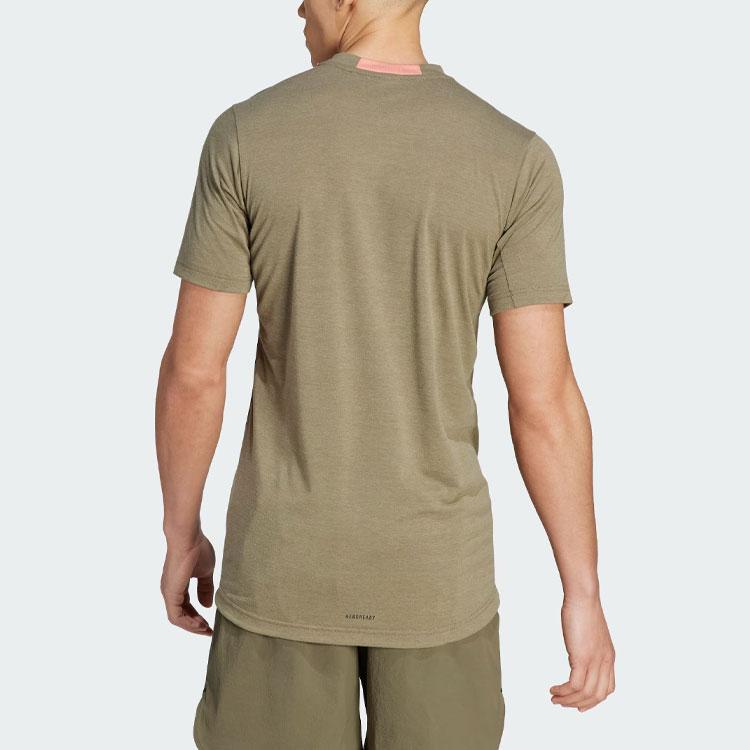 Adidas Designed For Pro Series Strength Logo Graphic Tee Men Tops Olive-Green IL1457