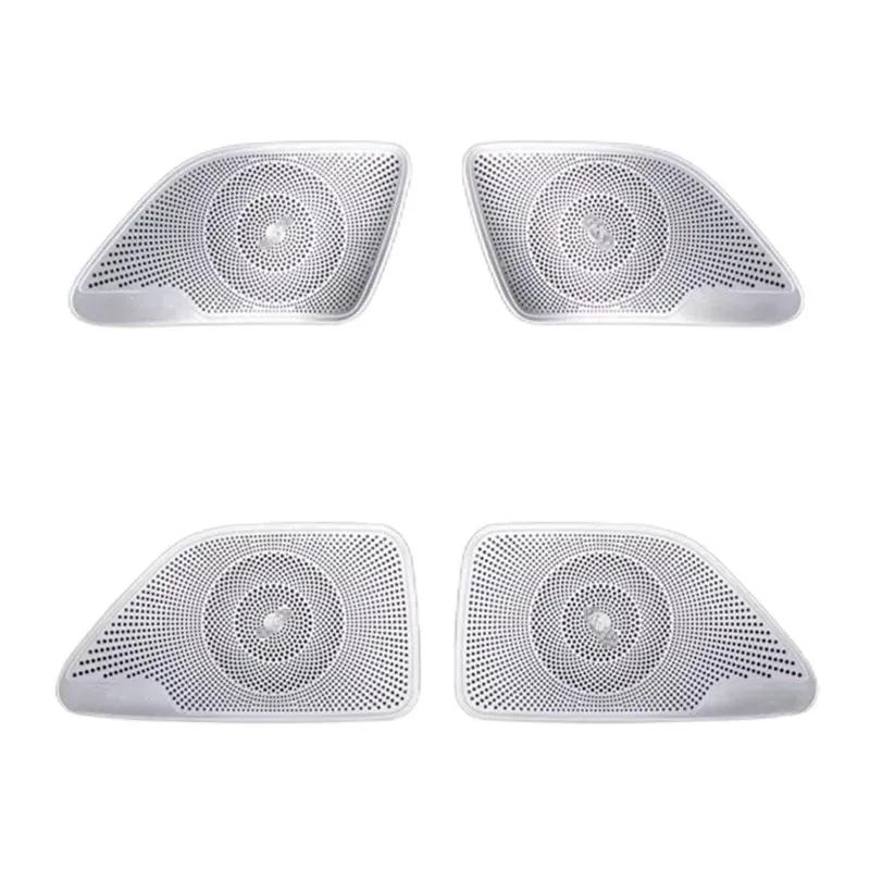Car Horn Cover Door Horn Protective Cover A-pillar tweeter Horn Cover Stainless Steel For Mercedes Benz S Class W222 2014-