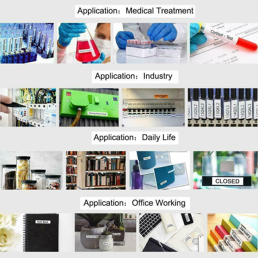 1-10 Pack Label Cartridge Compatible Brady M21-750-499 19.1mm White Nylon Cloth Tape 3/4' for BMP21-LAB/Plus Label Printer