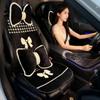 Car Seat Cushion Winter Warm Thick Plush Bow Tie Car Seat Cover Pad Universal Seat Supports Lumbar Support Pillow Car Headrest