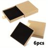 6pcs Jewelry Gift Box Bracelet Gift Boxes Cardboard Square Necklace Earring Gift Box Kraft Organizer Storage Box Drawer Boxes