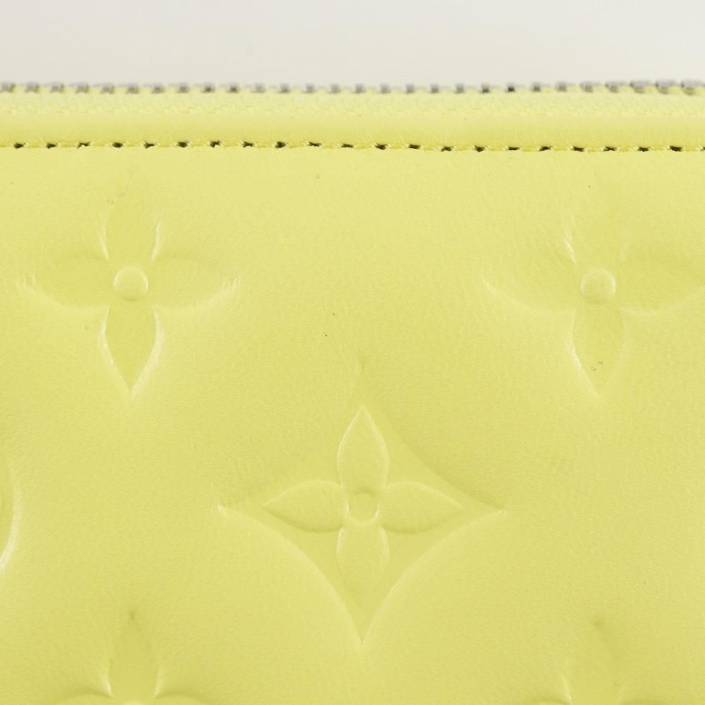 LOUIS VUITTON Zippy wallet Purse M83104 Kussan Smiley Yellow yellow lambskin Women Used