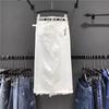 Frauen Frühling und Herbst Casual Hohe Taille Jeans Rock Brief Loch Weiß Paket Hüfte Denim Rock