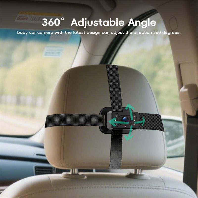Car Rear Baby Monitor 4.3'' Car Monitor With Camera Night Vision Wide-Angle Real-Time Baby Monitoring Stable Mounting