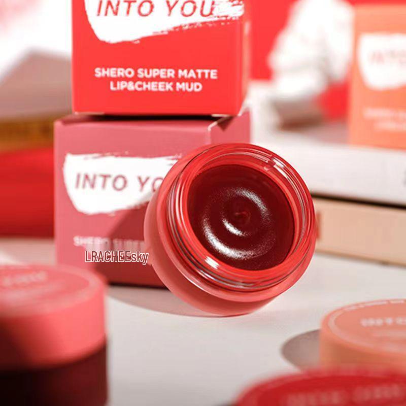 INTO YOU Dual-Use Matte Lip Mud: Lipstick & Cheek Tint - Popular Whitening Formula for Students