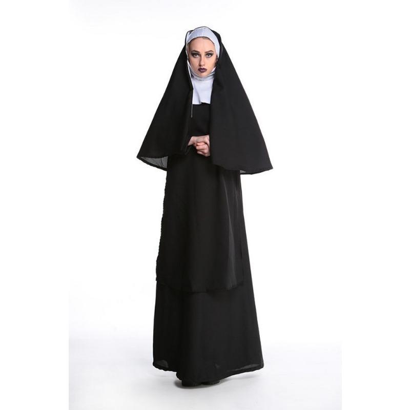 Halloween Male Priest Female Nun Cosplay Costume Couple Osplay Priest Costume Nun Stage Costume