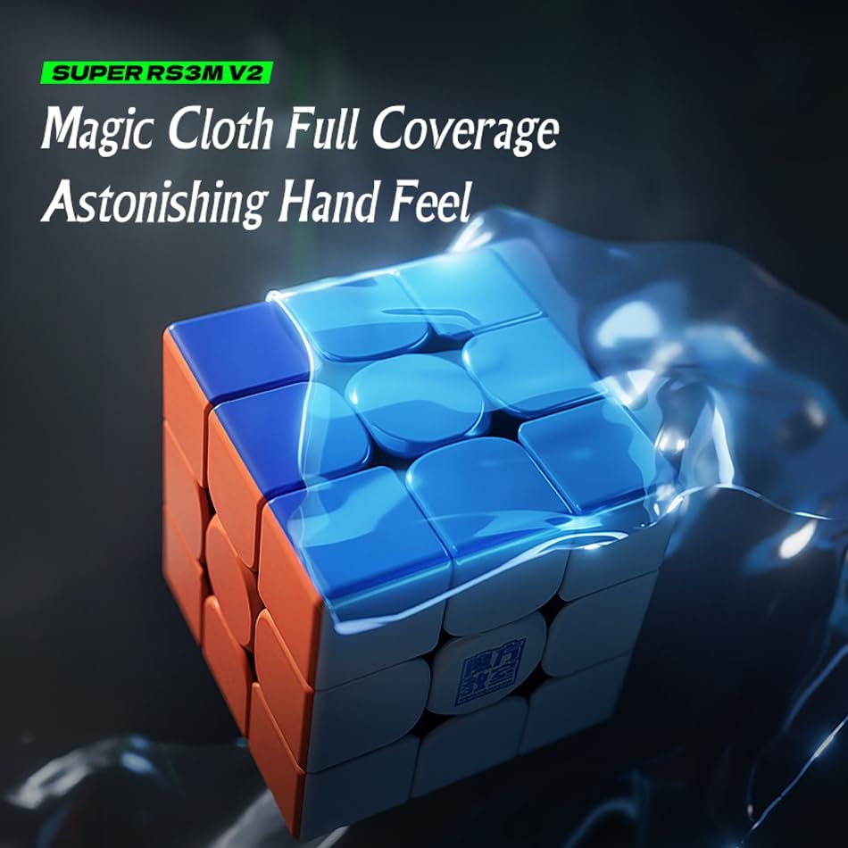 Bucubke Moyu Super RS3M V2 Ball Core UV 3x3 Magic Cube 2023 Puzzle Magic Cube MFJS Super RS3 M V2 Magnetic Levitation Ball Core Positioning Magic