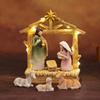 12Pcs LED Nativity Scene Set Resin Christmas Manger Angel Figurines with Star Light Holiday Tabletop Decor for Home Church