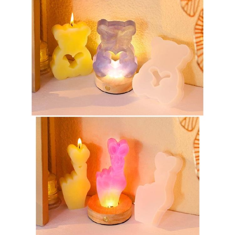 Bear Rabbit Candle Molds for DIY Candle Valentines Christmas Gift