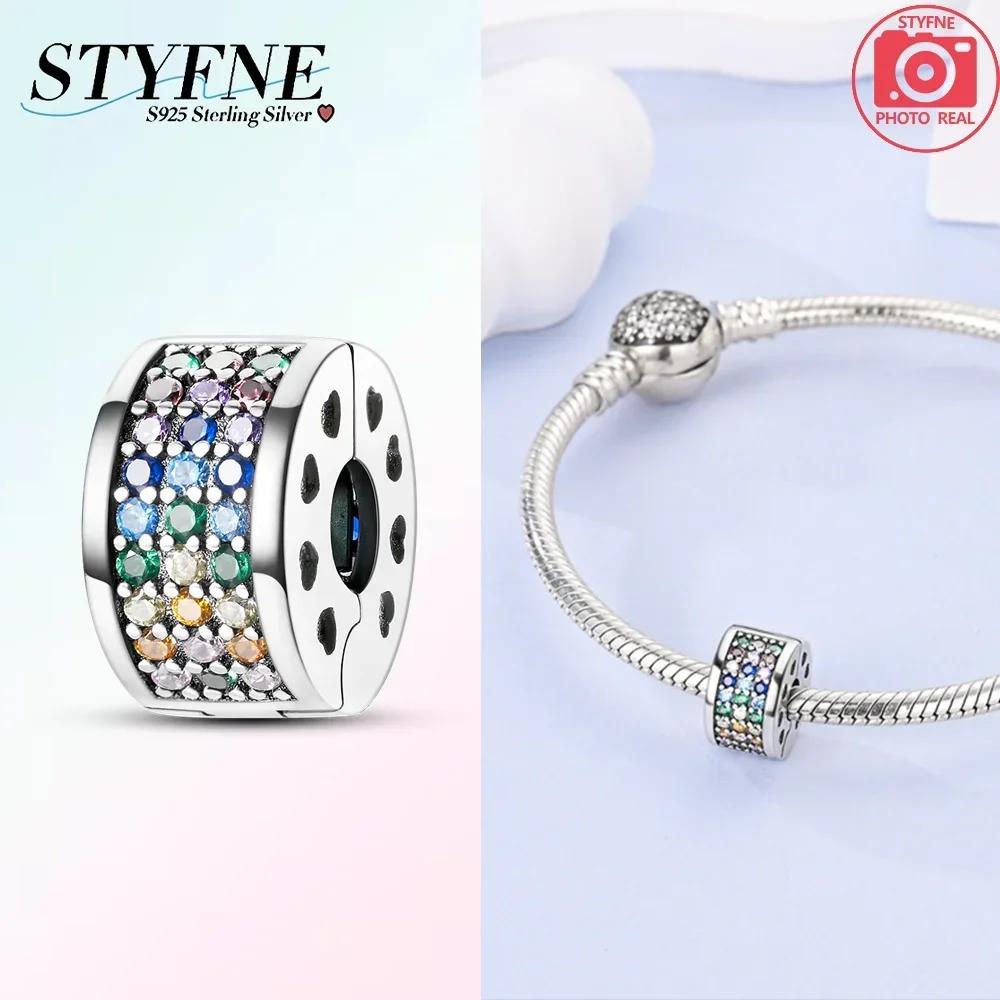 Exquisite Colored Zircon Cross Heart Love Original Copper Charms Beads Fit Bracelet Women Diy Fine Gifts Jewelry Accessory