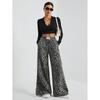 Women's Leopard Print Wide-Leg Casual Pants - Loose, Versatile, Long