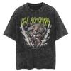 Eren Jager Attack on Titan Summer Streetwear Washed T-Shirt Anime Graphic Print TShirt Men Harajuku Cotton Oversize Vintage Tee