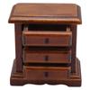 1:Maßstab 1:12 Puppenhaus Nachttisch Birkenholz 3 Schubladen Realistischer Miniatur Puppenhaus Nachttisch