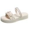 thick-soled two-wearing sandals women's new summer cool slippers with skirt beach shoes