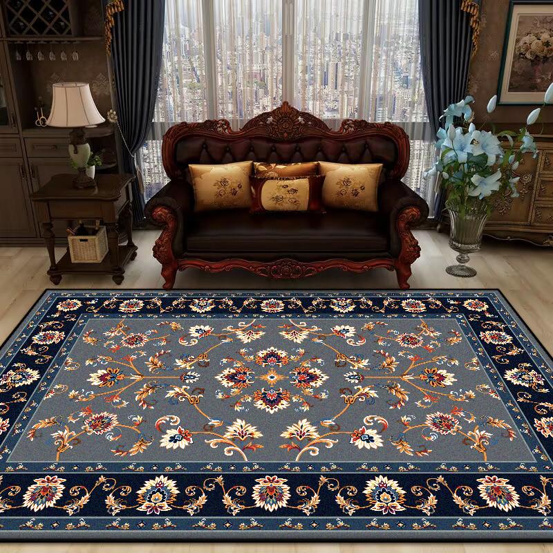 Bohemian Retro Style Decorative Rug for Living Room Soft Antiskid Sofa Table Mat Big Size Foldable Study Decoration Rug Washable