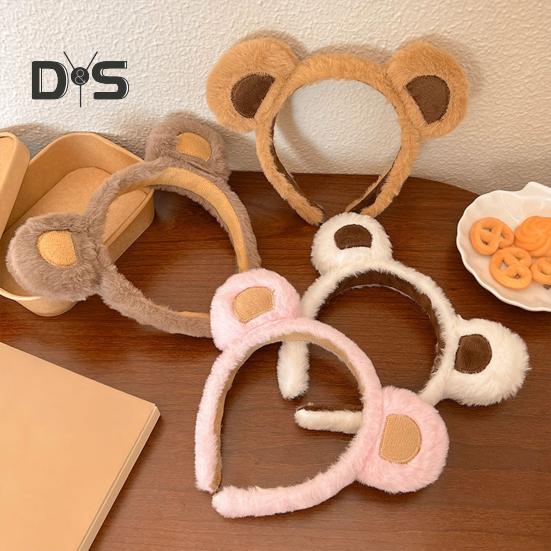 1/2/3Pcs Bear Ear Decor Headband Decorative Animal Hair Hoop Cartoon Hairband Baby Hair Accessories Girls Party Props