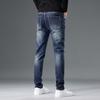 JYL Autumn vintage jeans men's narrow elastic fashion nostalgia.