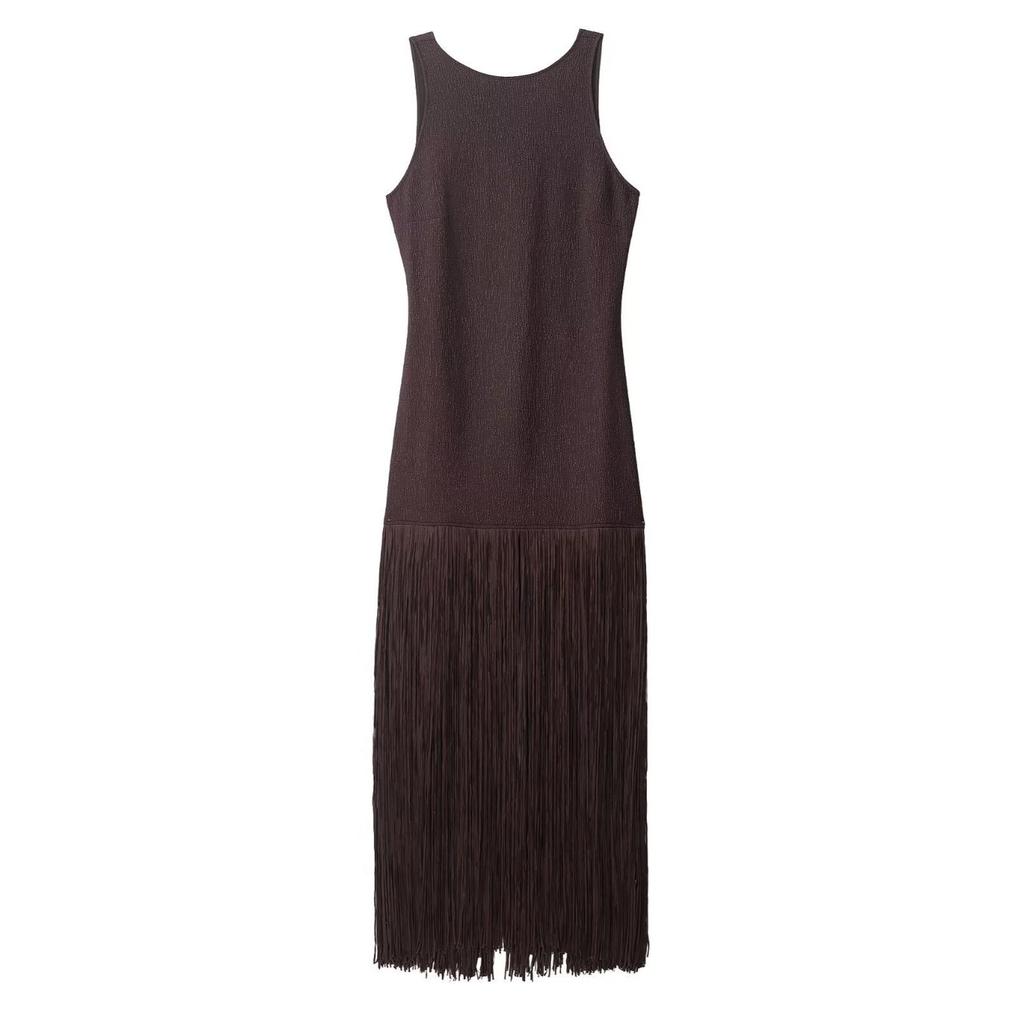 Hochwertiges Schlankes Damen-Quastenkleid - Neuer Einfacher Stil Nischen-Design