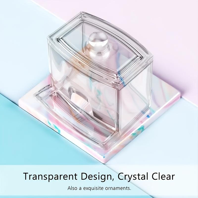 Transparent Cotton Swab Box, Jewelry Box, Storage Box, Crystal Cotton Swab Holder, Canisters