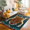 Bohemian Tibetischer Tiger Floral Teppich Nachttisch Bodenmatte Rutschfest Vintage Tier Teppich Marokkanische Teppiche für Wohnzimmer Dekorativ