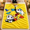 Flannel BlanketCuphead Warm Soft Throw Blanket for Indoor Sofa Bed Living Room Use