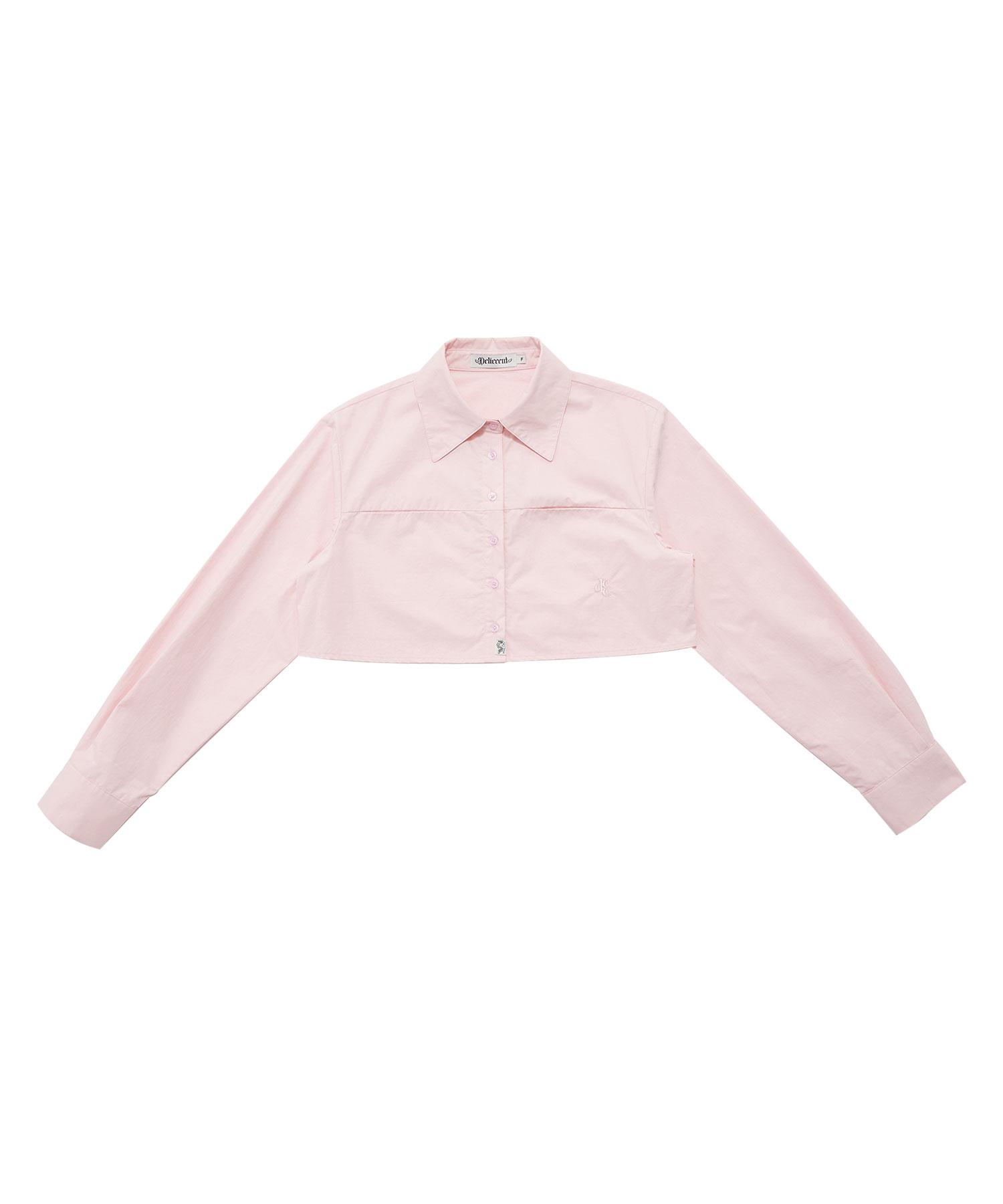 Deliscent Two-Pocket Crop Shirt [Pink] Pink/Free