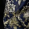 Europäischer Glänzender Seidenjacquardstoff mit dreidimensionaler Texturprägung Retro-Stil für DIY-Nähen Formelle Kleider Bekleidung