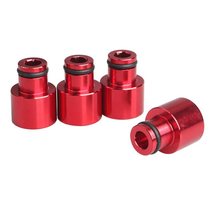 AA92-4PCS Fuel Injector Adapters Hat Fuel Nozzle Spacers Extenders Car Top Cap Accessories For B16 B18 D16Z D16Y
