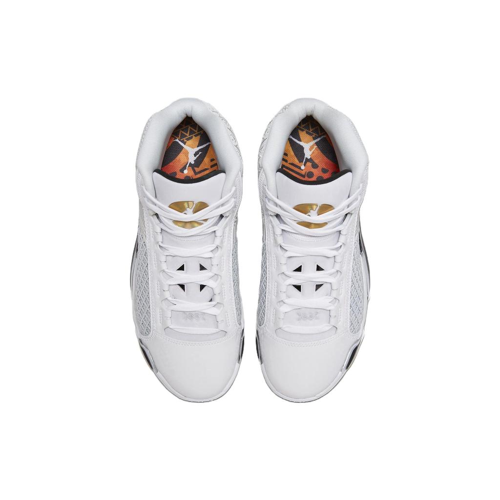 Air Jordan 38 PF FIBA Men Sneakers White Pure-Platinum Metallic-Gold FN7482-100