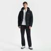 Fila Ski Series 4810 Goose Down Fashionable Cool Ski Sports Comfortable Versatile Warm Zipper Pocket Hooded Down Jacket Men Outerwear A11M546919FBK