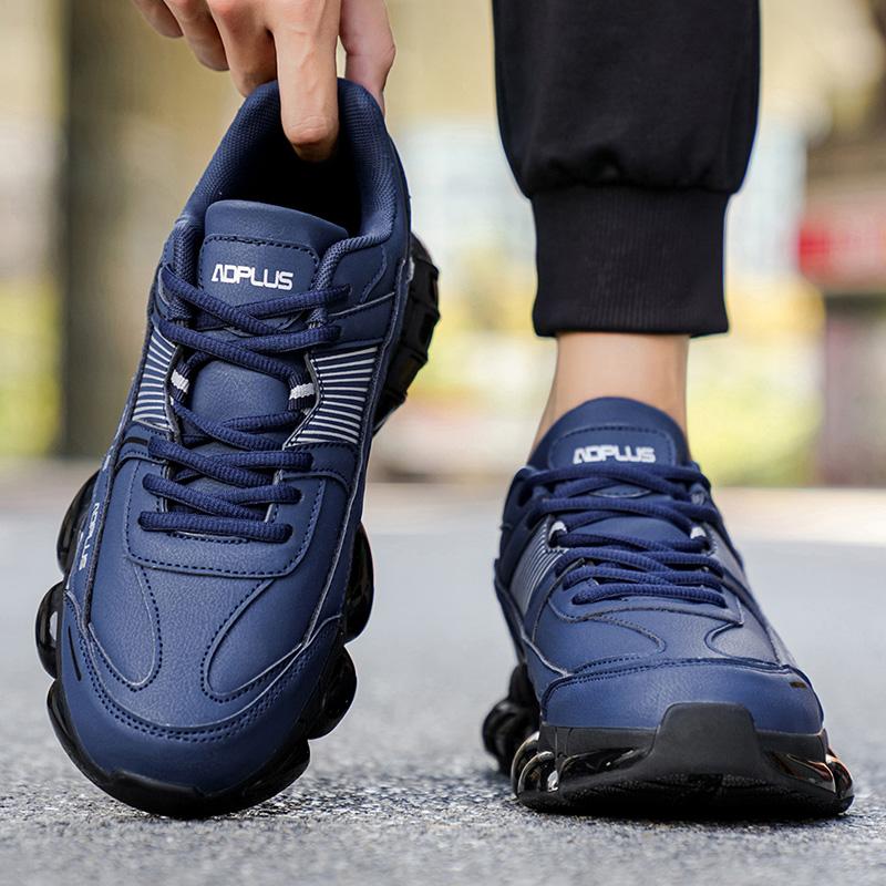 Men's Autumn New Leather‑Upper Sports Casual Shoes, Non‑Slip Wear‑Resistant Travel Shoes, Soft‑Sole Lightweight Running Sneakers