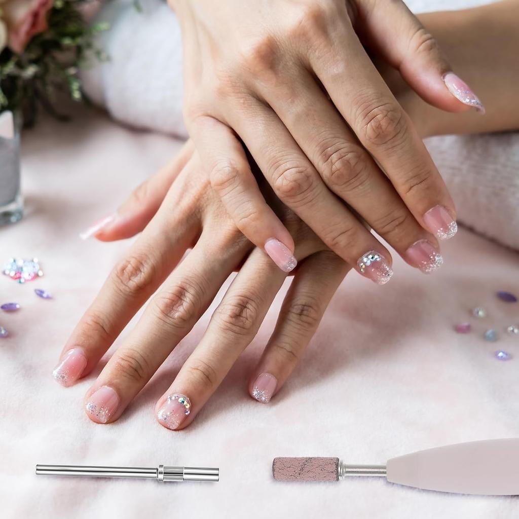 12 Pcs Mandrel Nail Drill Bits,Mandrel Bits for Small Sanding Bands,3.1 MM 3/32 Shank Mini Mandrel Bit for Acrylic Nails Manicure Pedicure Tool