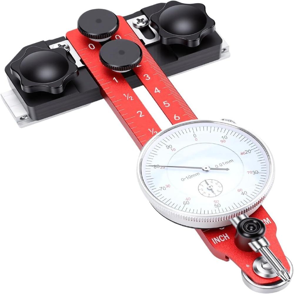 Aluminum Alloy Table Saw Gauge Adjustable Thin Rip Jig Guide Durable Digital Dial Indicator