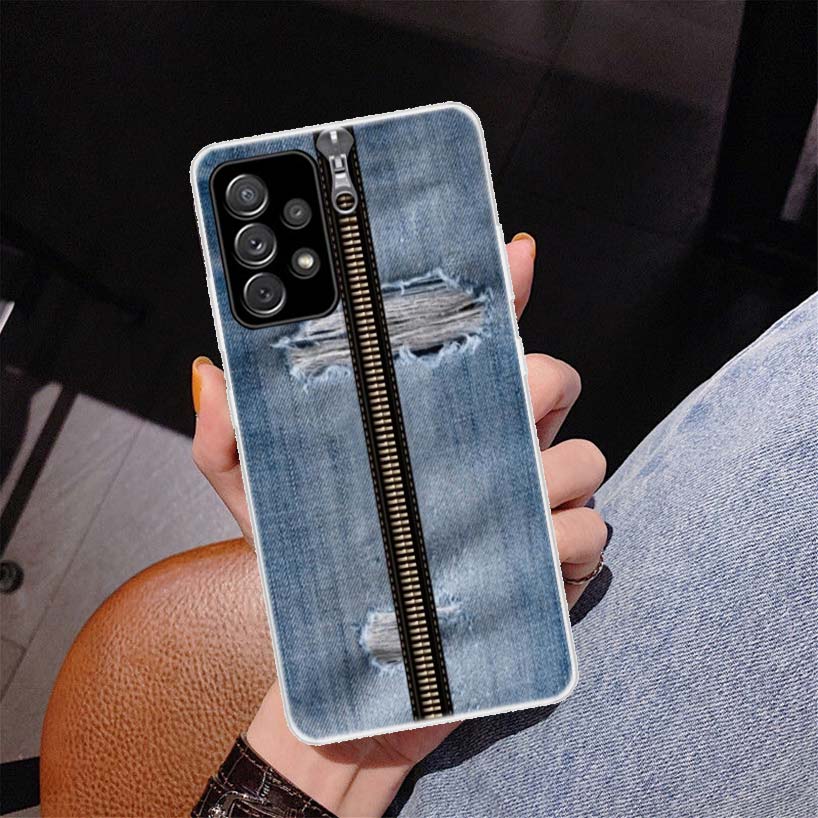 

Джинсовый ковбойский джинсовый чехол с принтом для телефона Samsung Galaxy A53 A52 A73 A72 A12 5G A13 A22 A23 A32 A33 A02S A03S A42 A43 A50S Samsung A33