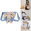 Adorable Korean Style Children's Bear Crossbody Bag Cute Canvas Purse For Girls