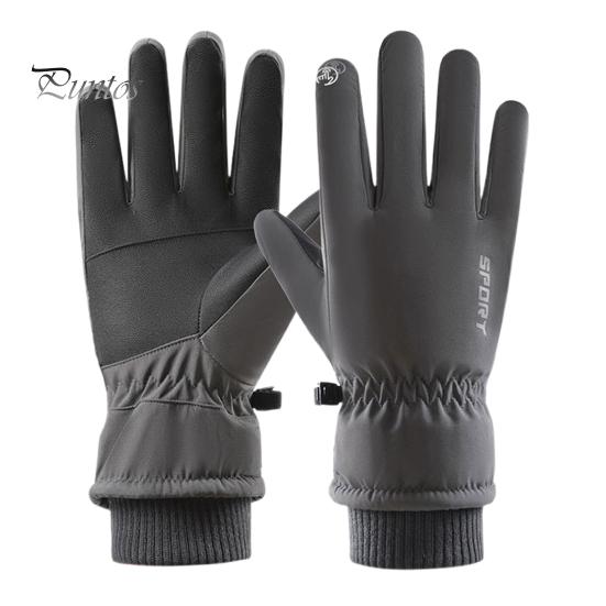 

1 пара унисекс зимних перчаток для велоспорта с утолщенной плюшевой подкладкой, водонепроницаемые, с сенсорным экраном, ветрозащитные, с отличным сцеплением и противоскользящими свойствами для холодной погоды, для вождения, катания на лыжах M серый