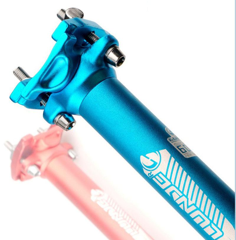 Mountain Bike Seat Tube 27.2/30.9/31.6*400mm Road Bicycle Aluminum Alloy Extended Double Nail Bicycle Seatpost Bike Parts