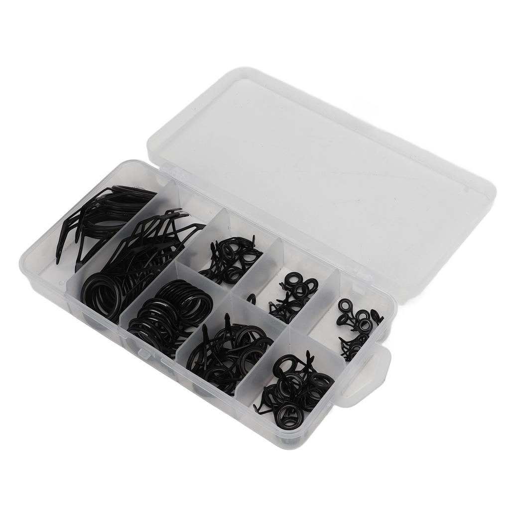 Kit de ghidare pentru undițe de pescuit din oțel inoxidabil și ceramică de 75 buc. Set de inele pentru ochi pentru undița