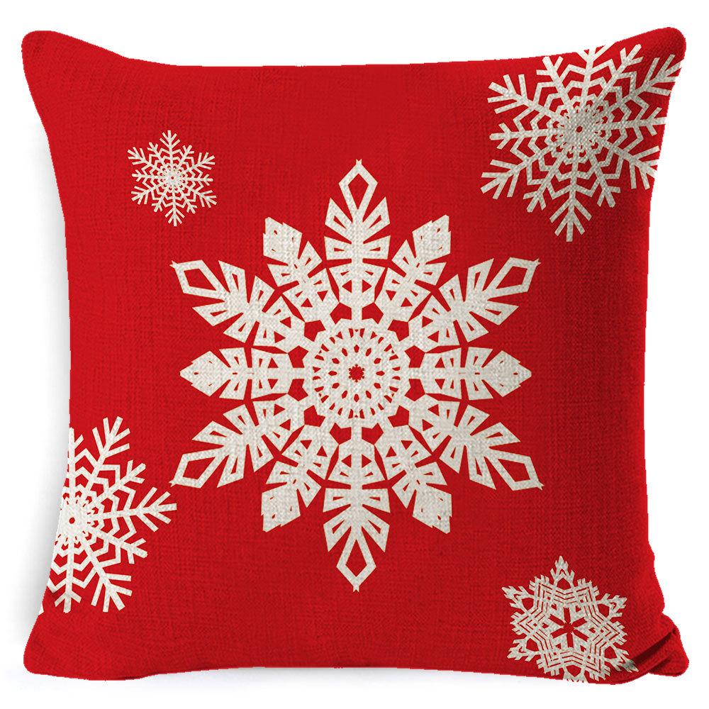 New Christmas Pillow Cover Four-piece Set Pillow Cushion Office Lumbar Backrest Decorative Backrest