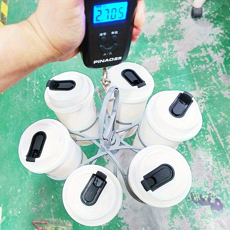 Porta Carosello in Vetro Pieghevole per 6 Tazze Manico Tazza da Caffè Staffa Bottiglia da Bevanda Portatile Anti Scottatura Campeggio Festa Bar Casa