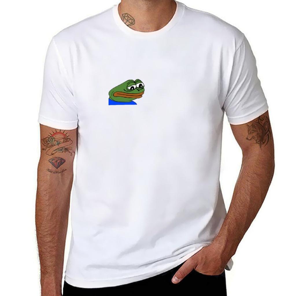 Sadge Twitch Emote T-Shirt Plus Size Summer Short Sleeve T-Shirt