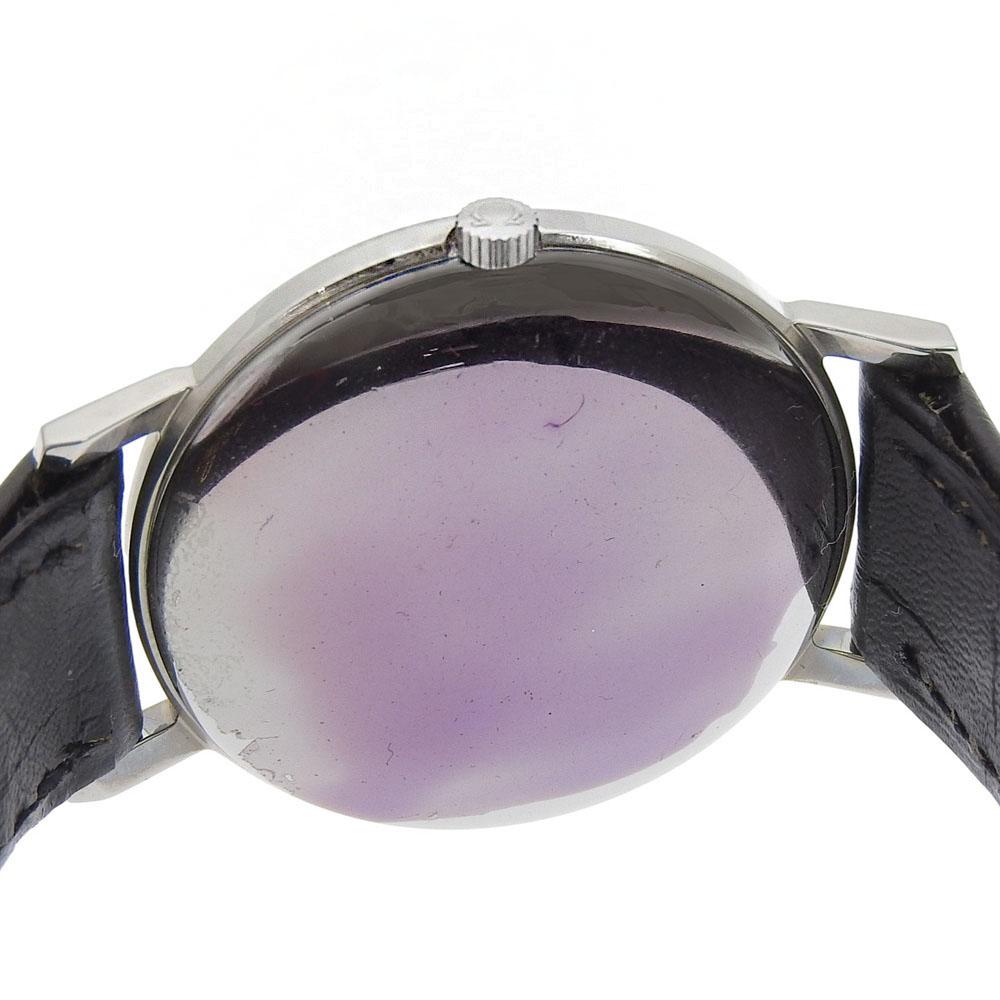 Omega Ceasuri Geneva cal.625 Cadran Argintiu Oțel Inoxidabil/piele Mecanic cu Întoarcere Manuală Afișaj Analogic pentru bărbați Folosit