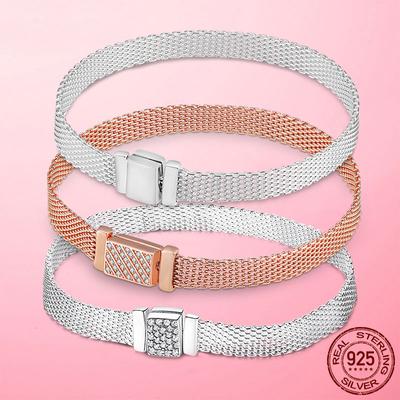 Femme Reflexion Bracelet 925 Sterling Silver Women Silver Bracelet for Women Charms Fit Original Bracelet Pulseira Fine Jewelry