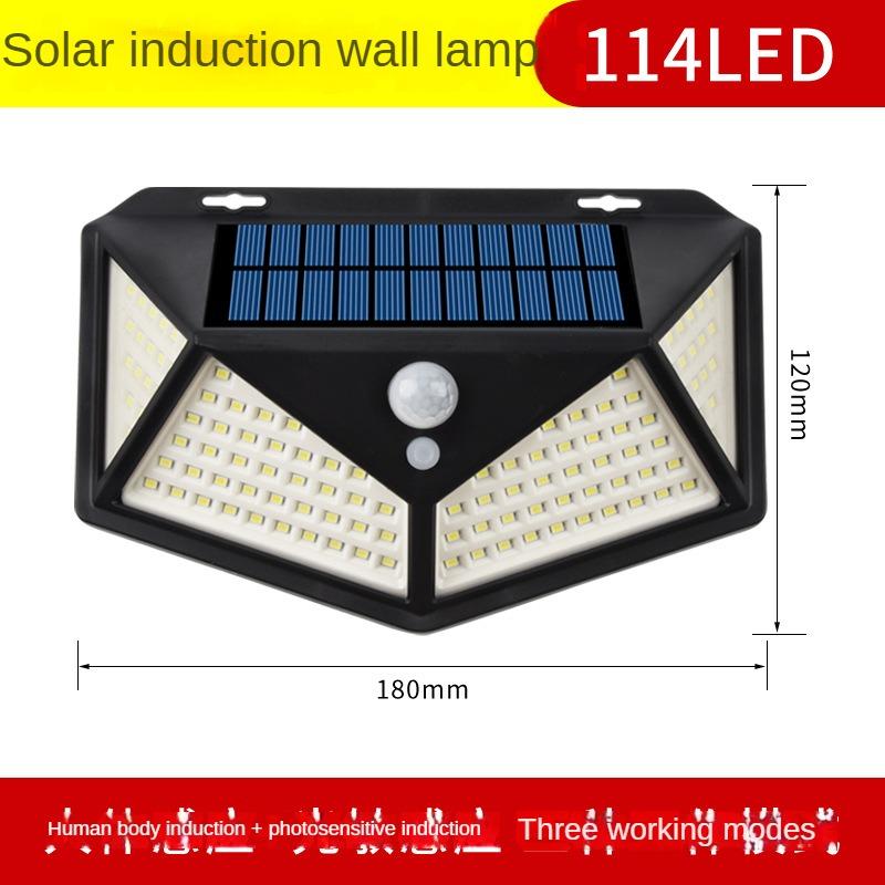 Solar-Wandleuchte 100LED Menschlichen Körper Sensing Mini Garten Licht Outdoor Wasserdicht Garage Licht Straße Licht